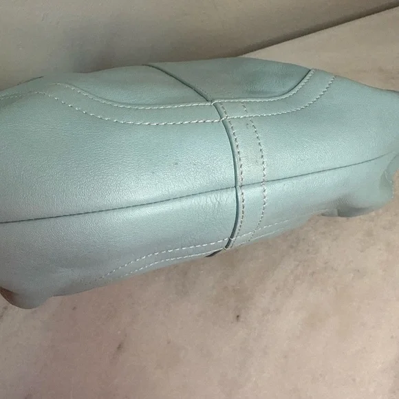 Coach Vtg Soho Soft Blue Leather Shoulder Hobo Bag 4983 Classic Purse 2003 Y2K - Picture 8 of 14